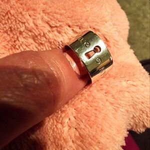 TIFFANY & CO Locks Keyhole Wide Band Ring